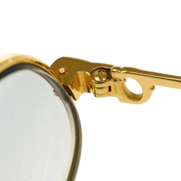 CARTIER Logo Trinity Reading Glasses Eye Wear Metal Plastic Gold France - Picture 9 of 14